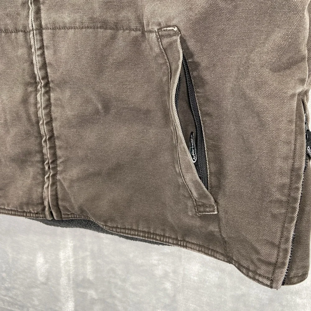 Arborwear Vest Mens XL Full Zip Canvas Workwear Fleece Lined Outdoor Utility
